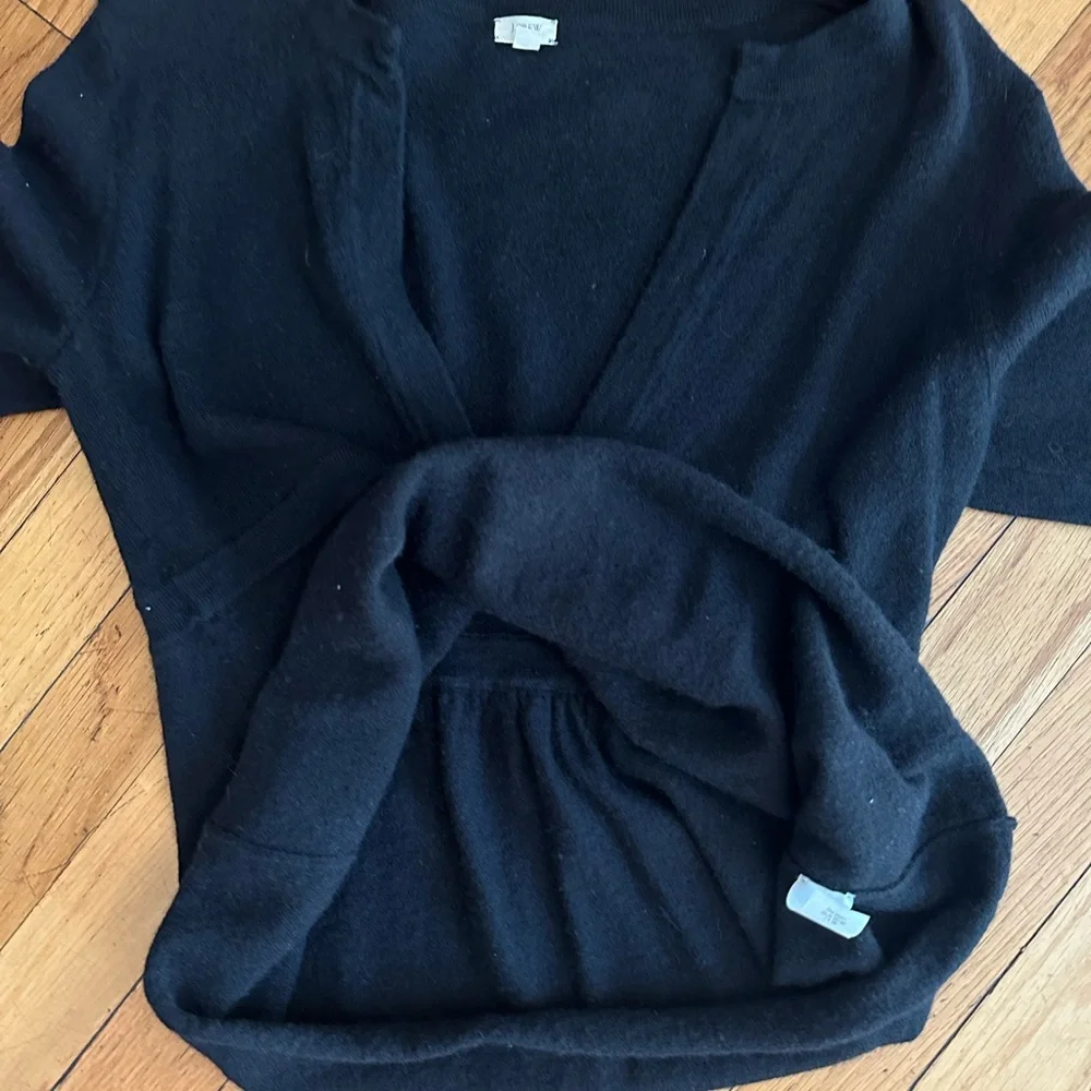 J. Crew Black V-Neck Long Sleeve Sweater